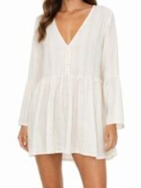 Summersalt Viscose Bell Sleeve Ivory Cover-up Size Small
